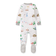 Ski Slopes Organic Cotton Sleeper Footed
